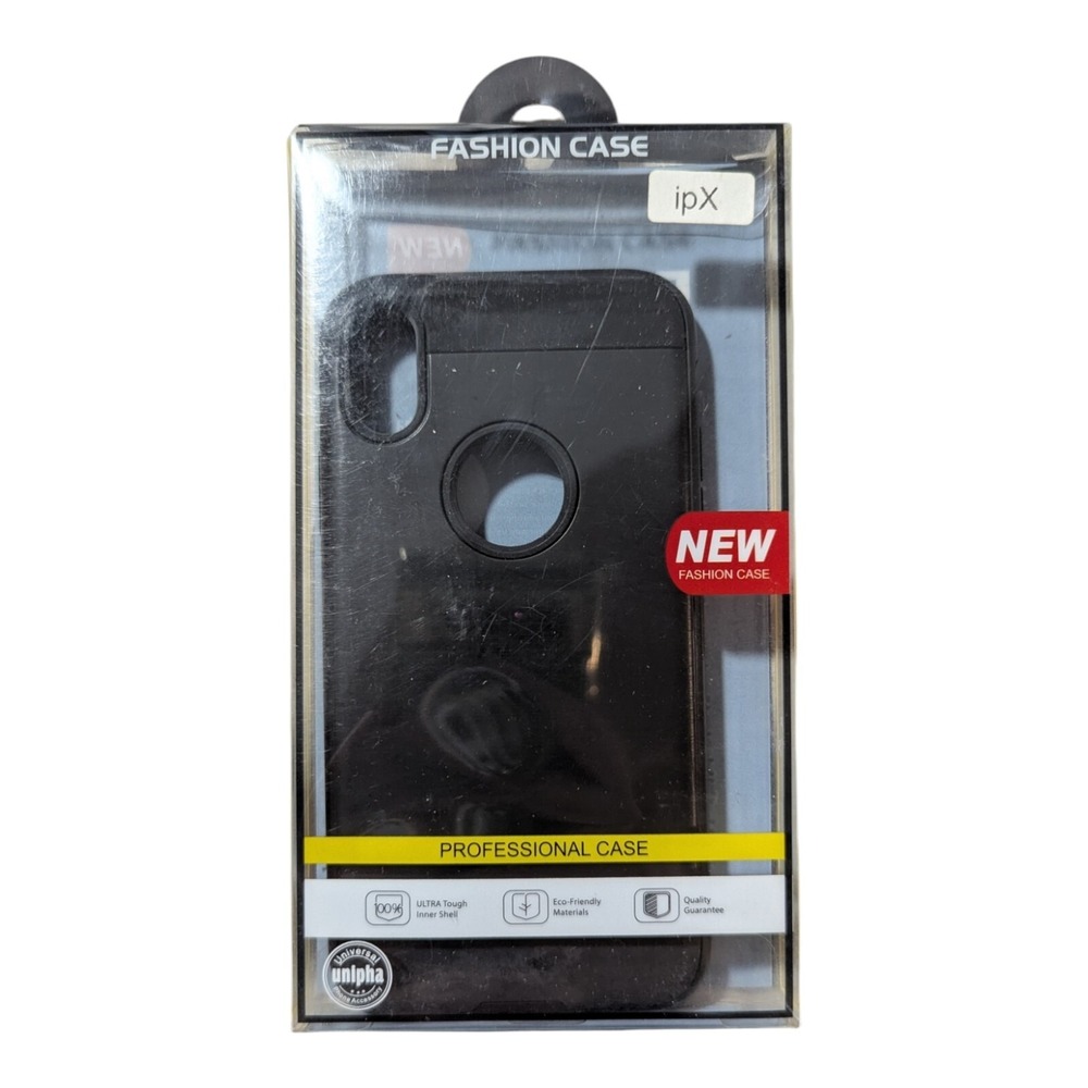 W6. Unipha Professional Fashion Case For Apple iPhone X - Black (Open Box)